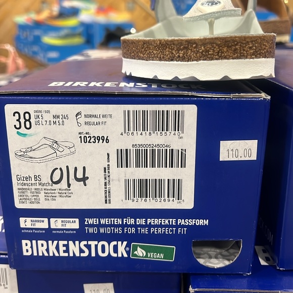 Birkenstock Gizeh BS Color: Iridescent Matcha normal/regular fit.  Vegan - Picture 5 of 6